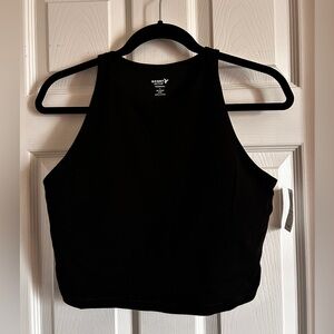 Sleeveless Old Navy Black Cropped Sports Bra/Top